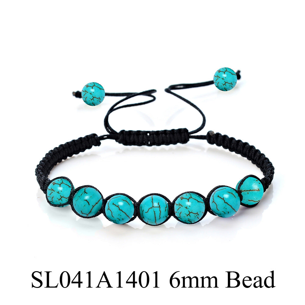 Brazalete de amatista tejido de piedra de cuentas redondas de variedades múltiples de múltiples